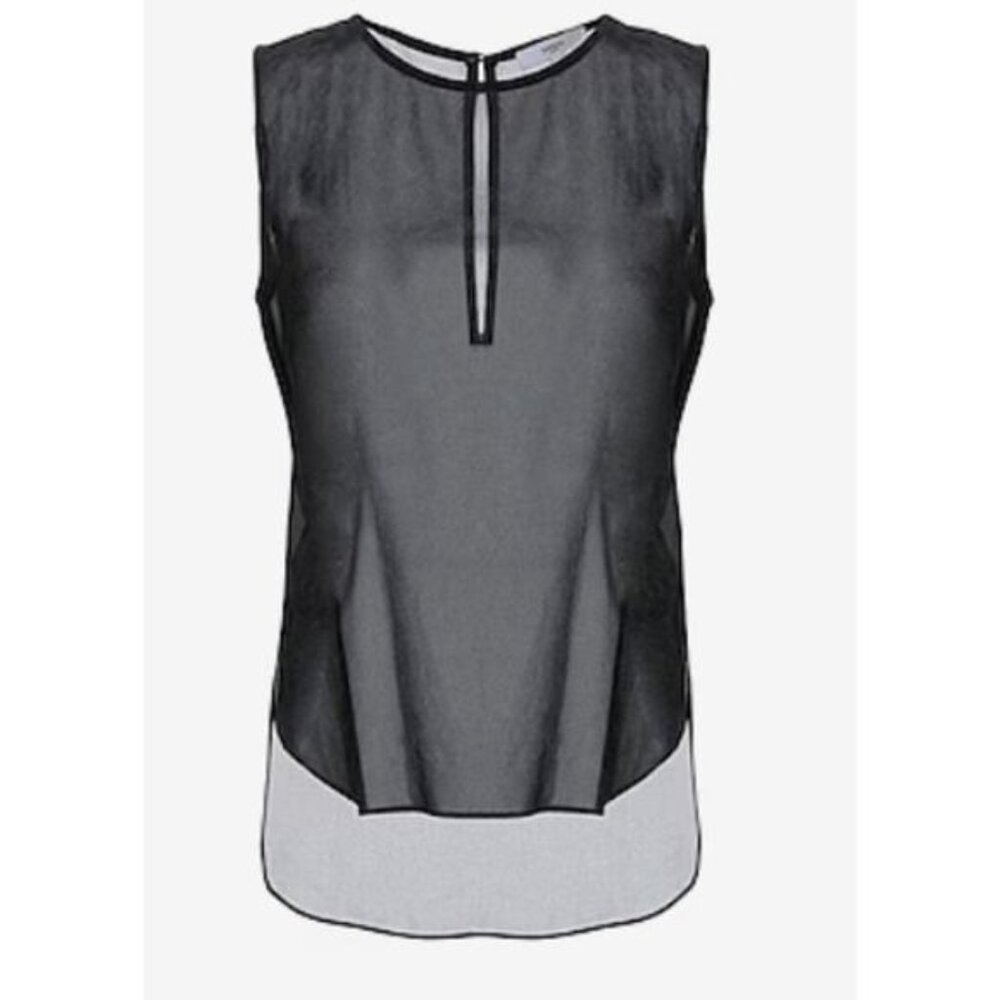 Sheer black Suncoo top with leopard print S